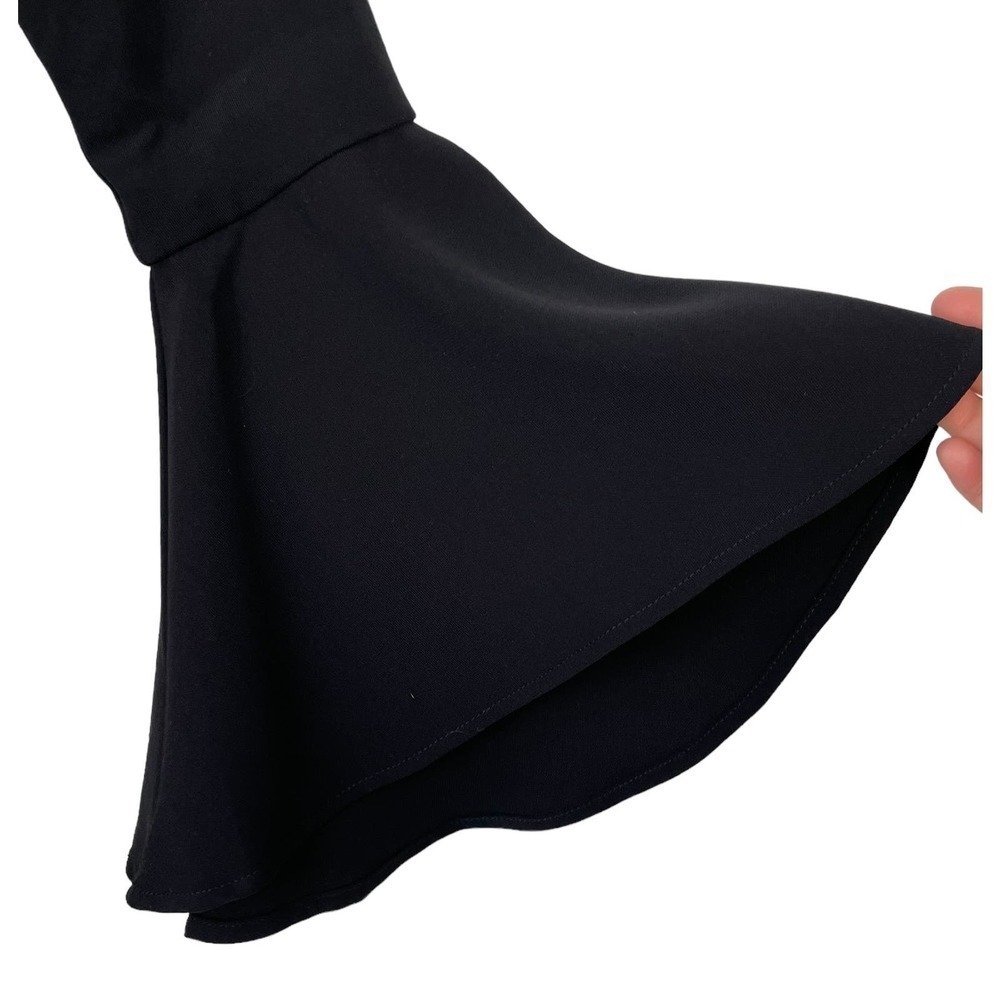 Bardot Arabella Bodycon Flounce Sleeve Black Dress US 4 Cocktail Wedding Party - Picture 5 of 10